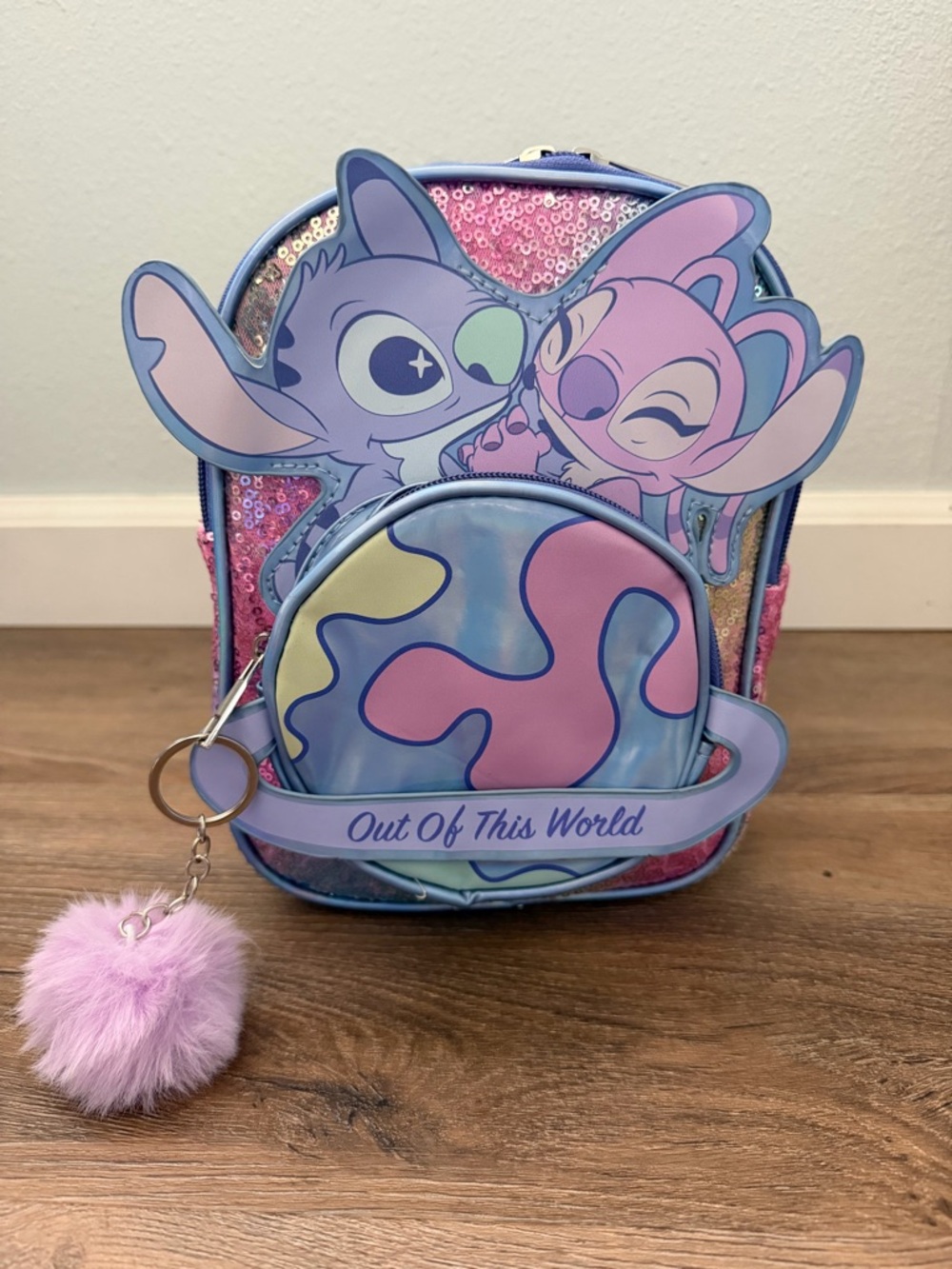 Disney Lilo and Angel Out of This World Sequin Mini Background